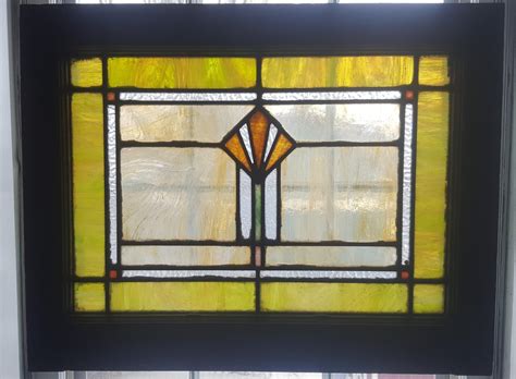 Art Deco Stained Glass Window | Crescent Moon Antiques and Salvage