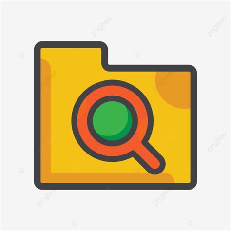 Searchable File Folder Icon For Ui And Web Vector, Media, File, Business PNG and Vector with ...