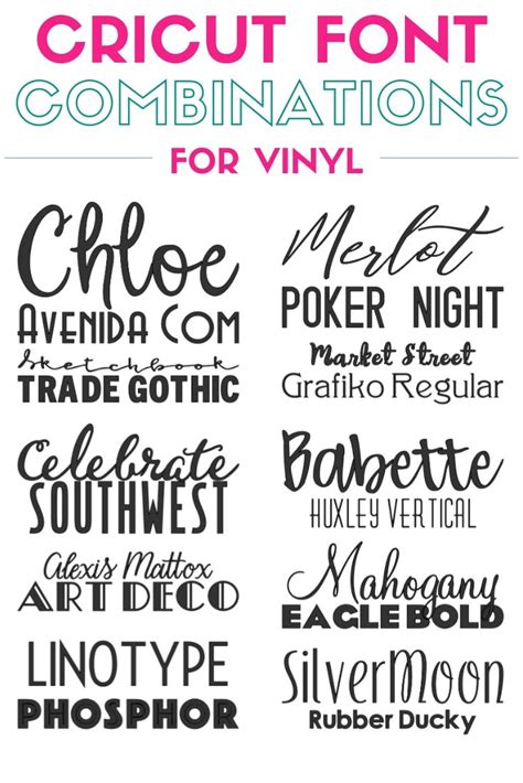 Top 10 Best Cricut Fonts Combinations for Vinyl | The Crafty Blog ...