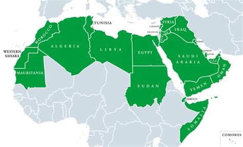 Arab World Map In Arabic