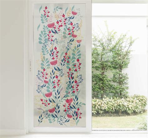 Flowers window decal - TenStickers