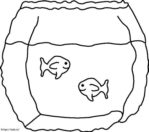 Easy Fish Tank coloring page