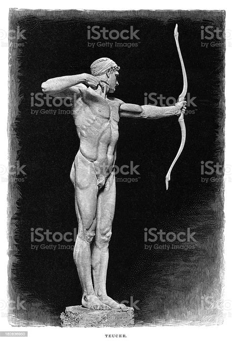 Teucer The Archer Stock Illustration - Download Image Now - Old-fashioned, Archery, Men - iStock