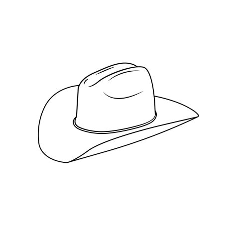 Cowgirl Hat Outline