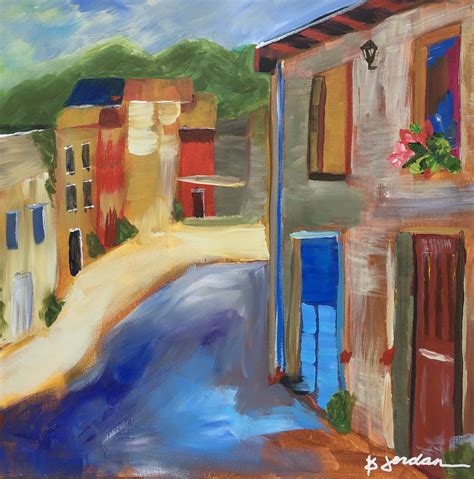 Original Painting Original Italian Village Painting Wall | Etsy