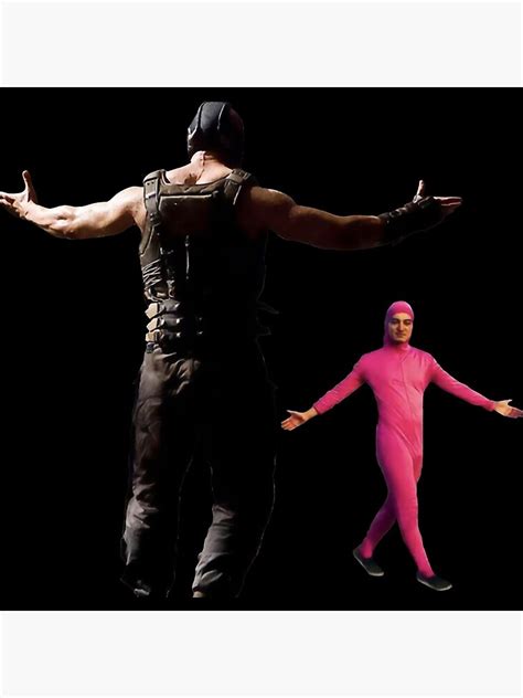 "Bane vs Pink Guy meme Transparent" Metal Print for Sale by Goath ...