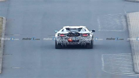 The 2023 Lamborghini V12 flagship test mule is spotted - LamboCARS