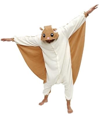 Amazon.com: Flying Squirrel Kigurumi - Adult Costume: Clothing