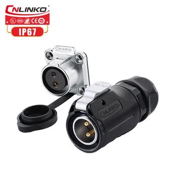 Cnlinko 2 Pin 12v Dc Power Connector Waterproof 2 Pole Connector For ...