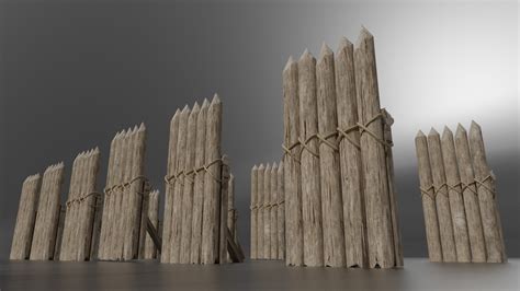 ArtStation - Wooden Palisade Pack JFG V2 | Game Assets