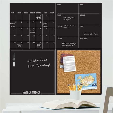 Black Dry Erase Organization Kit – Dormify | Dry erase calendar, Cork board, Dry erase