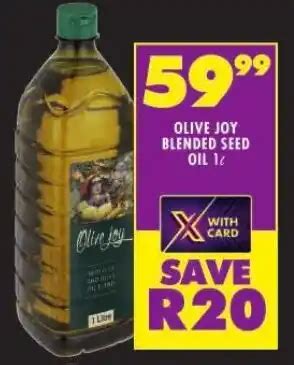 OLIVE JOY BLENDED SEED OIL 1L offer at Shoprite