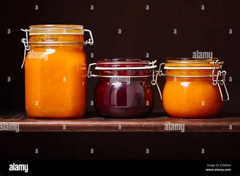 Jars of Jam Stock Photo - Alamy