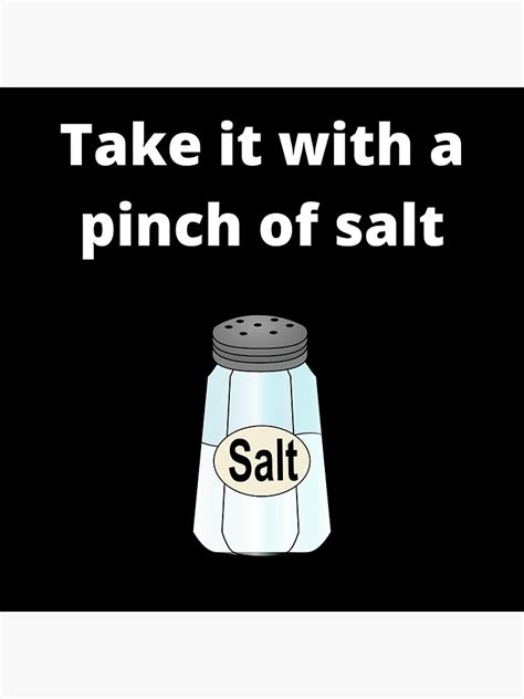 "Take it with a pinch of salt" Sticker by Dom-Sells | Redbubble