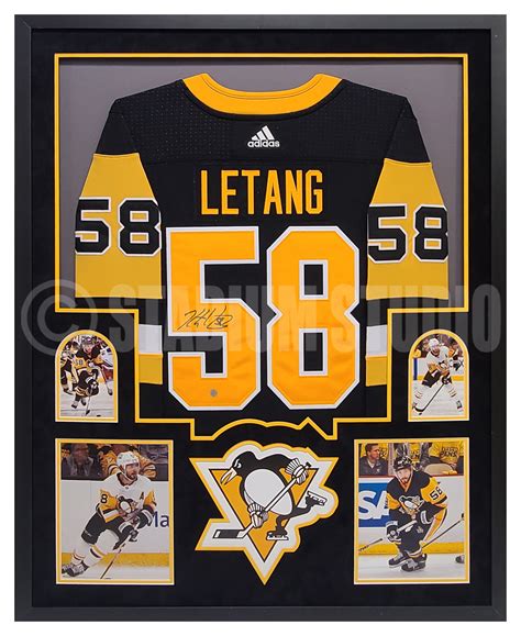 Kris Letang Autographed Framed Penguins Black Jersey - The Stadium Studio