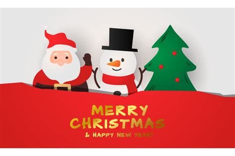 Christmas and new year banner template design