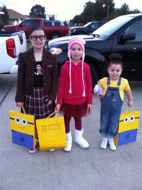 Halloween Costume for 3 girls. Margo, Edith & Agnus Gru from Despicable ...