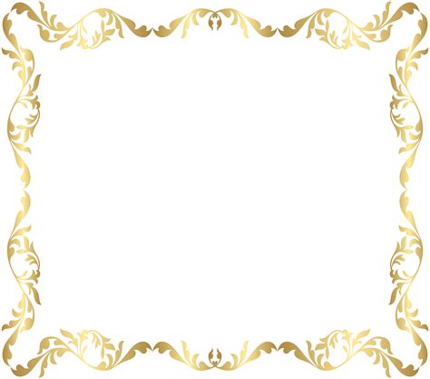 Border Frame Gold Transparent Clip Art Image | Gallery Yopriceville - High-Quality Free Images ...