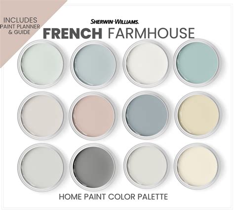 Sherwin Williams French Farmhouse Color Palette French Country Paint Colors Whole Home Palette ...