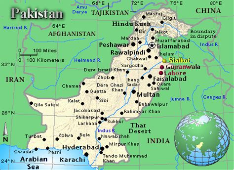 Pakistan Map and Pakistan Satellite Images