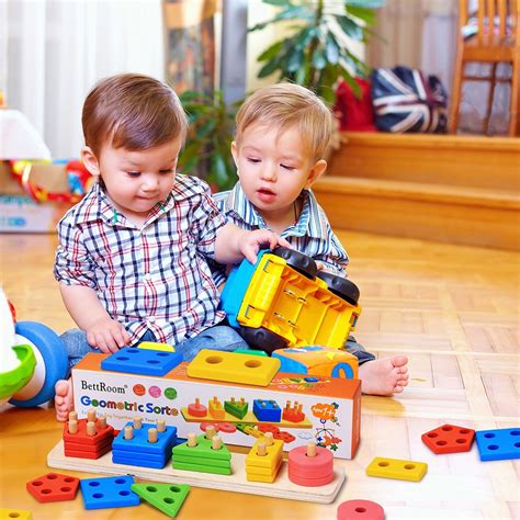 BettRoom Wooden Educational Preschool Toddler Toys for 1 2 3 4-5 Year ...