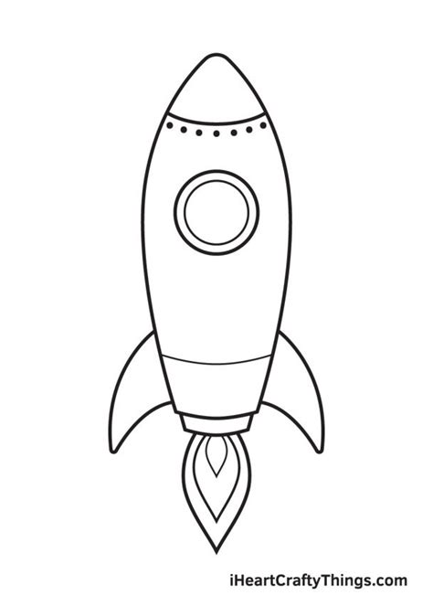 Rocket Drawing - How To Draw A Rocket Step By Step