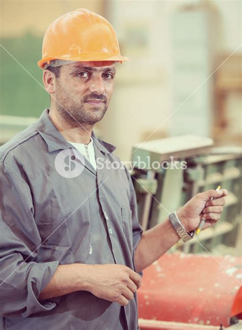 Workers in industrial wood factory Royalty-Free Stock Image - Storyblocks