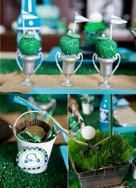 Father's Day Party Ideas | A Green Blue Argyle Golf PAR-Tee - Party Ideas | Party Printables Blog