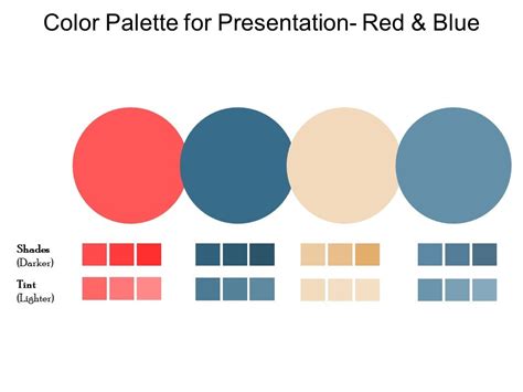 Color Palette For Presentation Red And Blue | Templates PowerPoint Slides | PPT Presentation ...