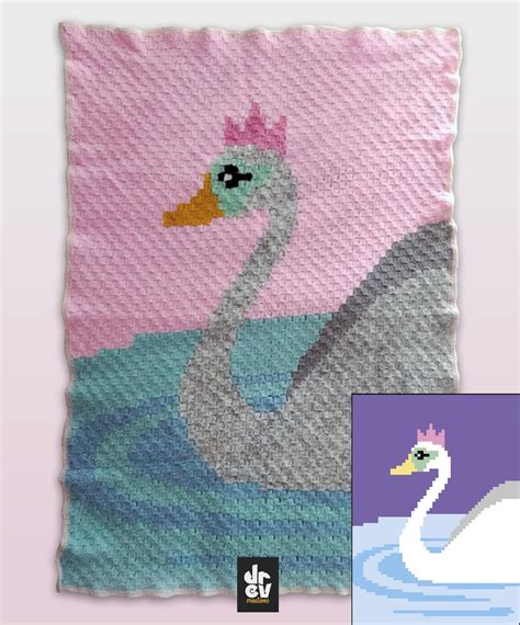 JPG Chart for C2C Crochet Baby Blanket SWAN - Etsy