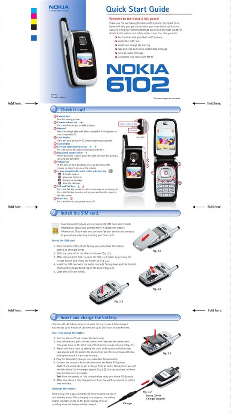 NOKIA 6102 - CELL PHONE 4.6 MB QUICK START MANUAL Pdf Download | ManualsLib