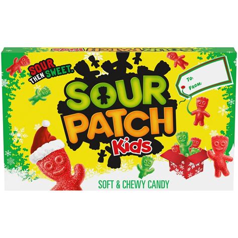 SOUR PATCH KIDS Red & Green Holiday Candy, 3.1 oz Box - Walmart.com - Walmart.com