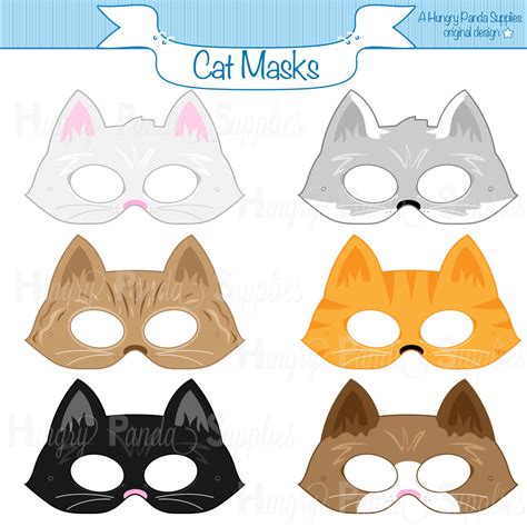 Cats Printable Masks, cat mask, kitten mask, kitty mask, animal mask, cat costume, kitties ...