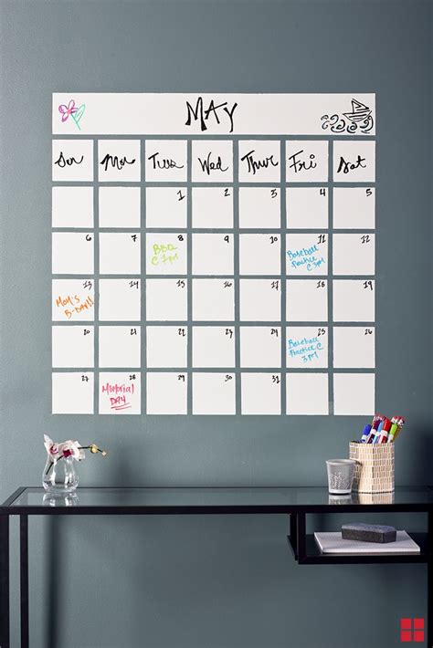 IDEAS OF HOMEMADE DIY CALENDAR YOU LL ALWAYS LOVE TO TRY | Dry erase paint, Diy calendar, Diy ...