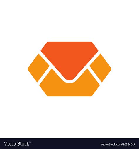 Email or envelop message logo design mail icon Vector Image