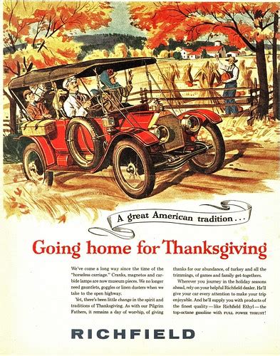 Antique Car in Richfield Ad | Happy Thanksgiving to all! | Flickr