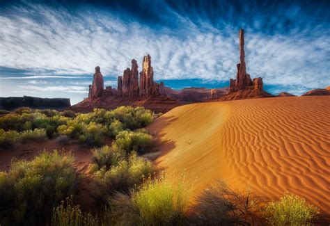 Dunes Arizona Shrubs Rock Clouds Erosion Nature Nature Landscape ...