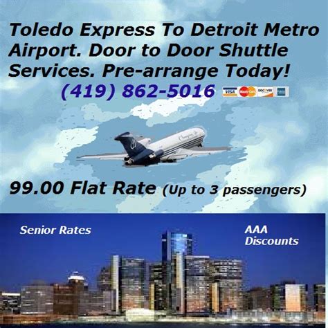 Toledo Express To Detroit Metro Airport | Toledo Airport Shuttle Service