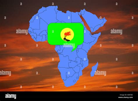 Africa map and flag of Zaire Stock Photo: 34701 - Alamy