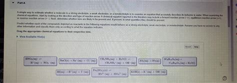 Solved A simple way to estimate whether a molecule is a | Chegg.com