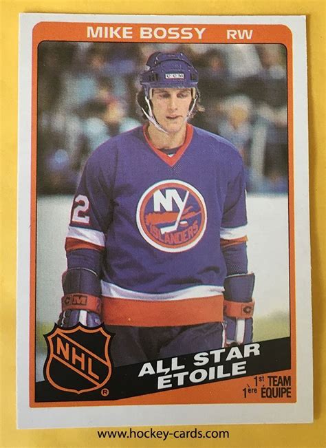 Mike Bossy Hockey Card 1st Team All Star 1984-85 O-Pee-Chee #209