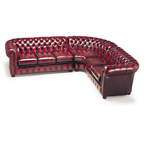 The Piccadilly Sectional Gives Your Room Appeal In Oxblood Leather.