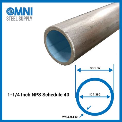 Steel Pipe 1-1/4" Sch 40 ( 1.660 OD x 1.380 ID) – OmniSteelSupply