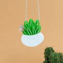 round cactus terrarium necklace by finest imaginary | notonthehighstreet.com