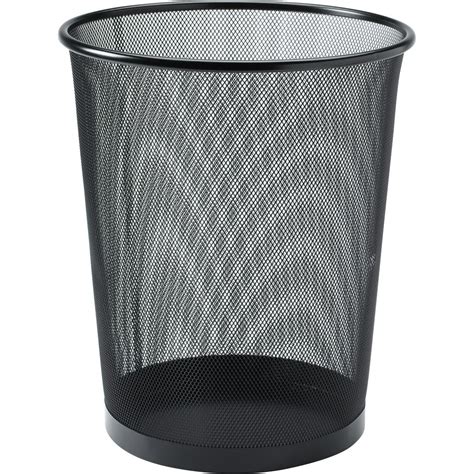 Lorell Black Steel Mesh Round Waste Bin, Black - Walmart.com - Walmart.com