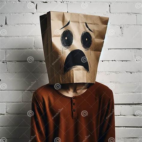 Conceptual Emotion with Paper Bag Stock Illustration - Illustration of conceptual, provoking ...