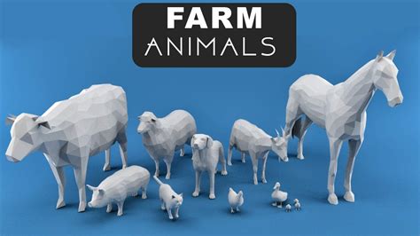 Farm Animals - 3D Model by Tollaru