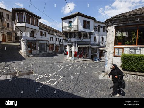 Albania, Gjirokastra, UNESCO, Old Town, houses, Albanien, Gjirokastra ...