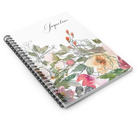 Watercolor Flowers Spiral Notebook and Hardcover Journal - Etsy