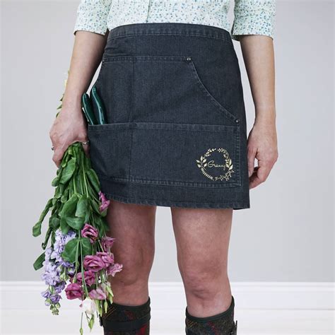 personalised denim gardening apron by sparks and daughters | notonthehighstreet.com